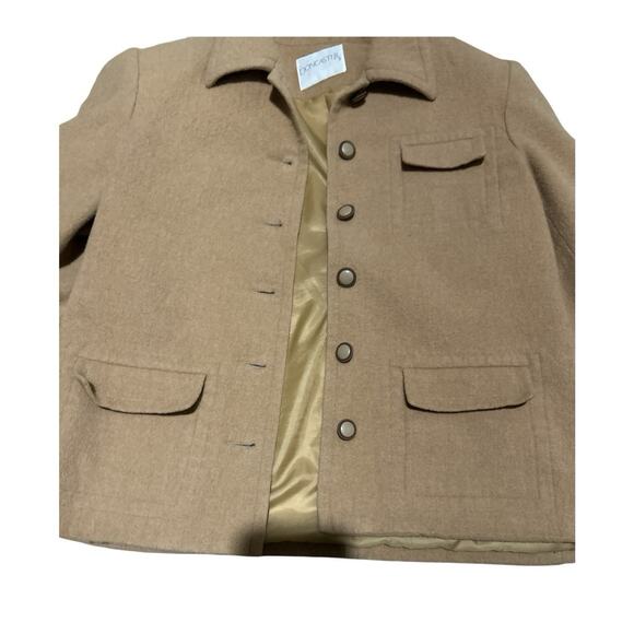 VTG Doncaster Women's Vintage Jacket Size 6 100% camel Hair classy monochrome - Picture 3 of 6